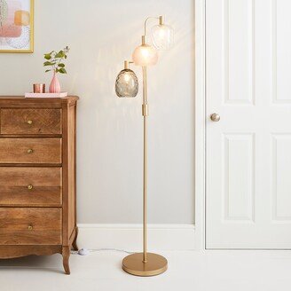 Dunelm Elodie 3 Light Floor Lamp Gold