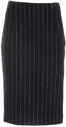 Pinstriped Pencil Mini Skirt