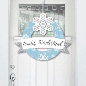 Big Dot Of Happiness Winter Wonderland - Outdoor Snowflake Holiday Party Decor - Front Door Wreath