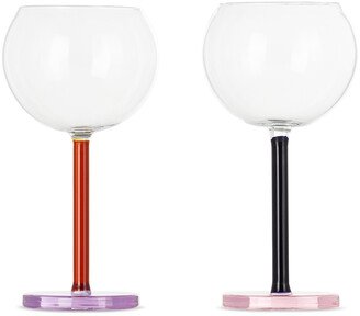 Sophie Lou Jacobsen Multicolor Bilboquet Wine Glass Set
