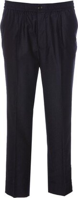 Elastic Waist Straight-Leg Pants-AD