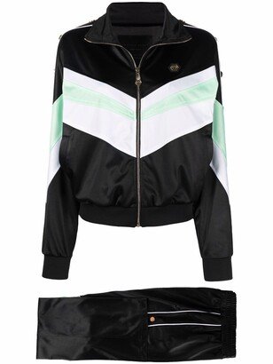 Logo-Embroidered Striped Tracksuit Set