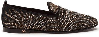 Rhinestone-Embellished Slippers