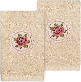 Authentic Hotel and Spa Rosalee Embroidered Luxury 100% Turkish Cotton Hand Towels