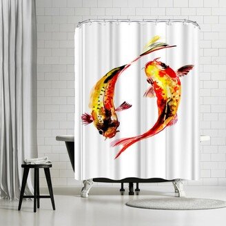 71 x 74 Shower Curtain, Koi Fish Feng Sghui by Suren Nersisyan