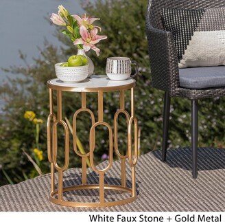 Drexel Outdoor Faux Stone Side Table