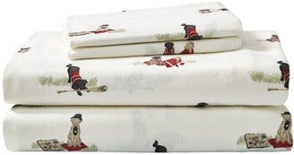 Retriever Adventure Cotton Flannel 4-Piece Full Sheet Set