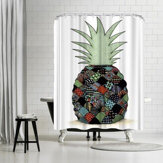 71 x 74 Shower Curtain, Pineapple by Patricia Pino