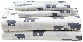 Ski Patrol Cotton Flannel 4-Piece Sheet Set, Full