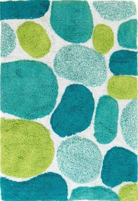 Plush Pebble Pattern Bath Rug