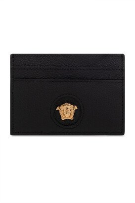 Leather Card Holder - Black-AD