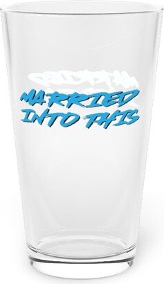 Panther Married Into This Carolina Sports 16 Oz Pint Glass Barware - Tailgate Drinkware Man Cave Essentials