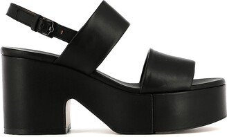 Cora Leather Platform Slingback Sandals