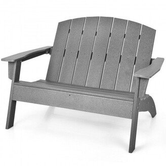 Patio Weather Resistant Adirondack Loveseat-Gray - 49.5 x 34 x 34