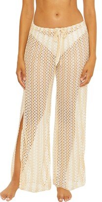 Golden Side Slit Cover-Up Pants