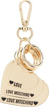 Logo-Engraved Heart-Shape Keychain
