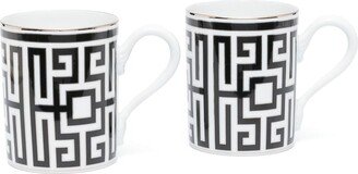 Labirinto porcelain mugs (set of 2)