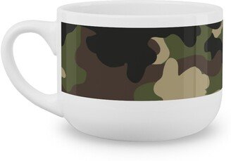 Mugs: Ducks, Trucks, And Eight Point Bucks - Camo Latte Mug, White, 25Oz, Green