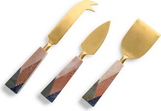 Gauri Kohli Galicia Marble Cheese Knives, Set of 3