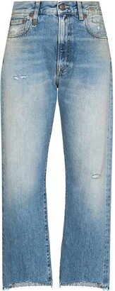 Vintage-Wash Boyfriend Jeans