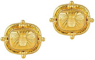 Gold 19K Yellow Gold 'Queen Bee' Earrings