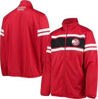 Men's G-iii Sports by Carl Banks Red Atlanta Hawks Power Pitcher Full-Zip Track Jacket