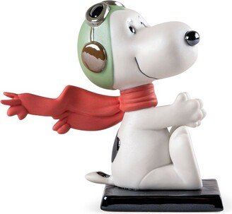 Porcelain Snoopy Flying Ace Figurine