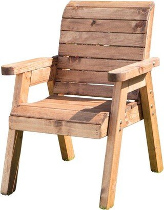 Samuel Alexander Charles Taylor Hand Made Traditional Chunky Rustic Wooden Garden Chair