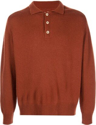 Cashmere Knitted Polo Top