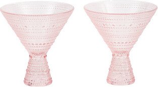 TJMAXX Set Of 2 Hobnail Martini Glasses