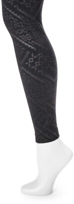 Women's Fleece Lined Embossed Leggings