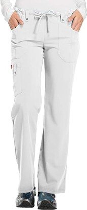 Women's Xtreme Stretch Mid Rise Drawstring Cargo Pant (White) Women's Clothing