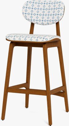 Scandinavian Bar Stool Jonathan Adler Malmo French Blue