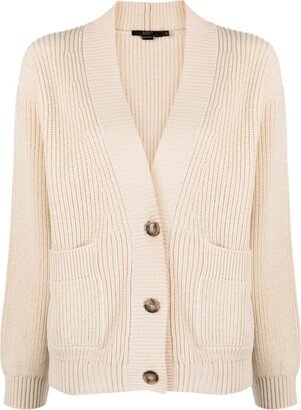 V-neck virgin wool-blend cardigan-AB