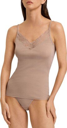 Milea Lace Trim Cotton Camisole