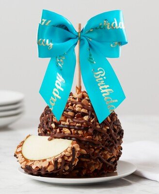 Chocolate Peanut Butter Almond Happy Birthday Ribbon Jumbo Caramel Apple