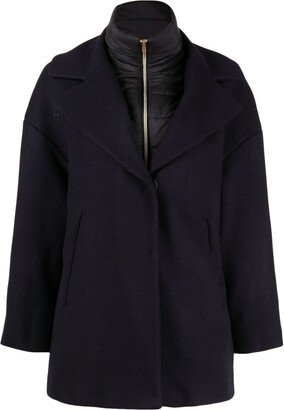 Padded-Underlayer Wool-Blend Coat