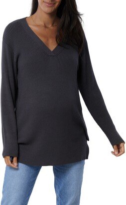 Side Zip Maternity/Nursing Sweater