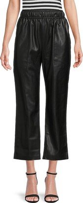 Faux Leather Pants-AM