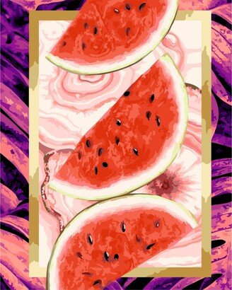 Painting by Numbers Kit Crafting Spark Tasty Watermelon R021 19.69 x 15.75 in