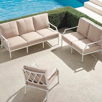 Grayson 3-pc. Sofa Set in White Finish