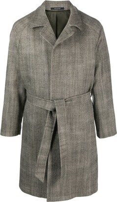 Salomon herringbone-pattern coat