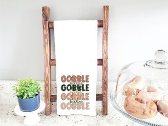 Thanksgiving Hand Towel | Gobble Kitchen Decor Hostess Gift Turkey Day Bathroom Cup Dish