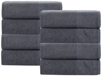 Incanto Turkish Cotton Hand Towel - Anthracite - Set of 8