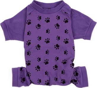 Leveret Dog Cotton Pajama Dog Paw Purple