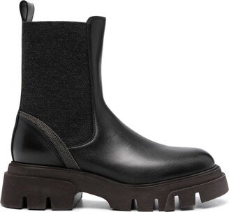 Monili-embellished Chelsea boots