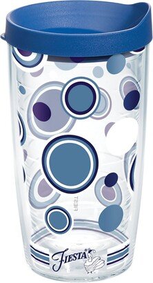 Tervis Fiesta Lapis Dots Made in Usa Double Walled Insulated Tumbler Travel Cup Keeps Drinks Cold & Hot, 16oz, Lidded