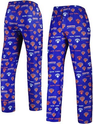 Men's Concepts Sport Blue New York Knicks Breakthrough Knit Sleep Pants