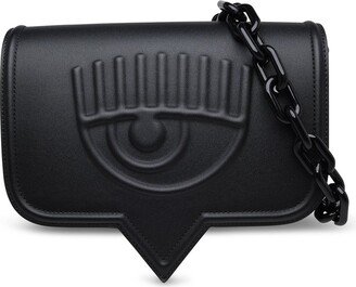 Eyelike Embossed Chain-Linked Shoulder Bag