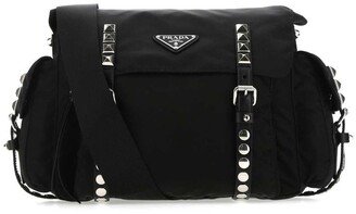 Stud Embellished Strap Shoulder Bag